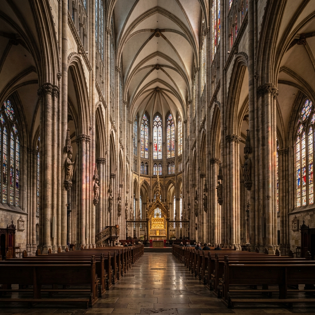 Ribbed Vaults inside Cologne Cathedral