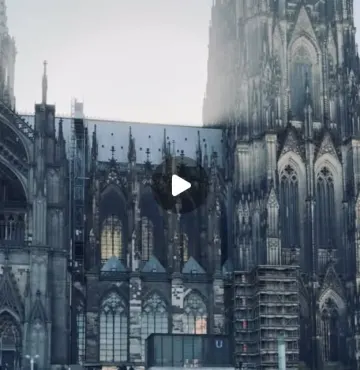 Cologne Cathedral seen from outside Cologne Central Station